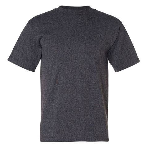 Bayside Mens Charcoal Heather Usa Made 5050 Short Sleeve T Shirt