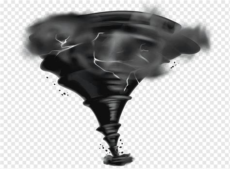 Whirlwind Tornado Cartoon Black Tornado Black Hair Cloud Black