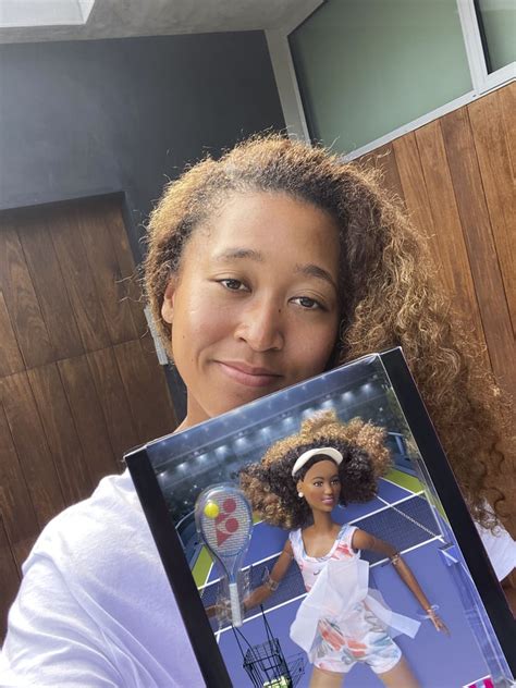 Naomi Osaka With Her Barbie Role Model Doll See The Barbie Role Model