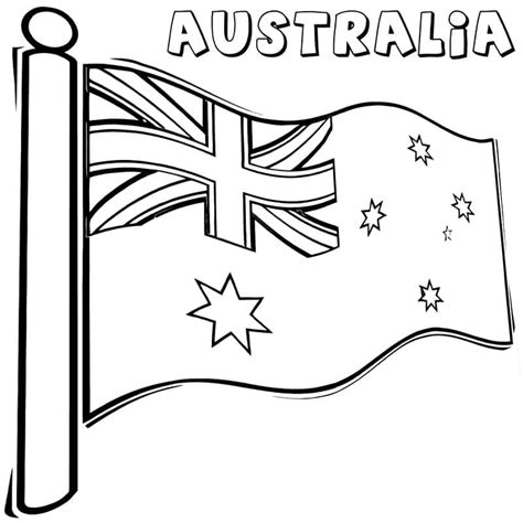 Dibujo Para Colorear Bandera De Australia Occidental
