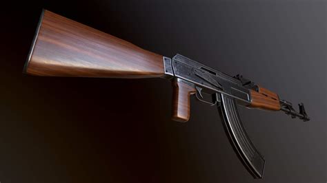 Ak 47 Assault Rifle 3d Model By Chander1980