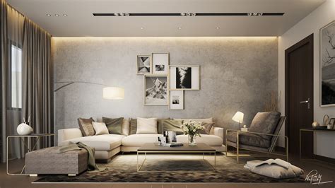 Contemporary Living Room On Behance