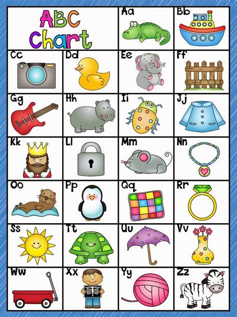 Freebie Abc Chart Kindergarten Pinterest