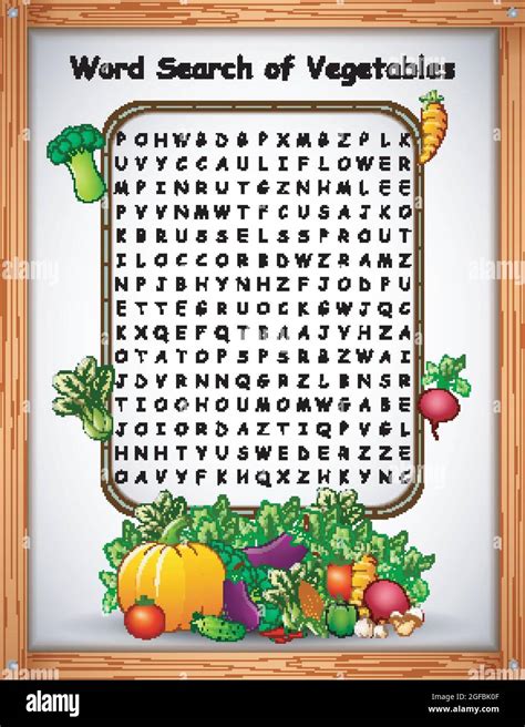 Crucigramas Palabra Encontrar Verduras Para Los Juegos De Los Niños