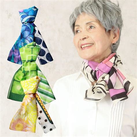 シニアレディースファッション シルクコットン スカーフ ストール 長方形 レトロ （70代 80代 女性 婦人服 お年寄り高齢者