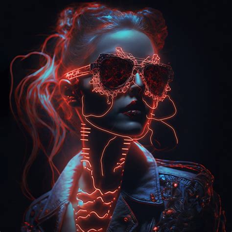 Premium Ai Image Cyberpunk Aesthetic Portrait Concept