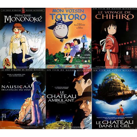 Lot D Affiches De De Cin Ma De Miyazaki Studio Ghibli