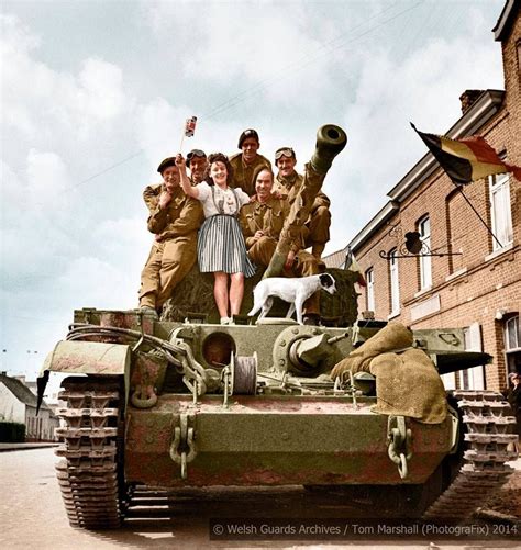 A Cromwell Mkiv Tank Of The 2nd Welsh Guards During The Liberation Of