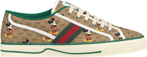 Gucci Mickey Mouse Shoes Size 10 Collaboration Low Cut Sneakers Mens