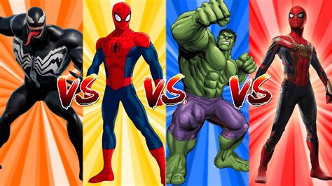 Superhero Color Dance Challenge Team Venom Vs Spider Man Vs Hulk Vs