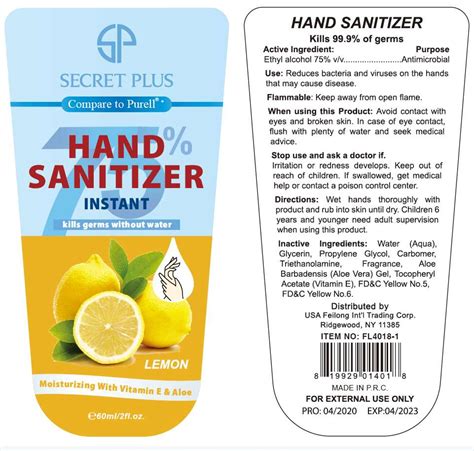 Secret Plus Hand Sanitizer 01 Alcohol Liquid