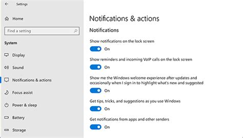 Change Notification Settings In Windows Microsoft Support