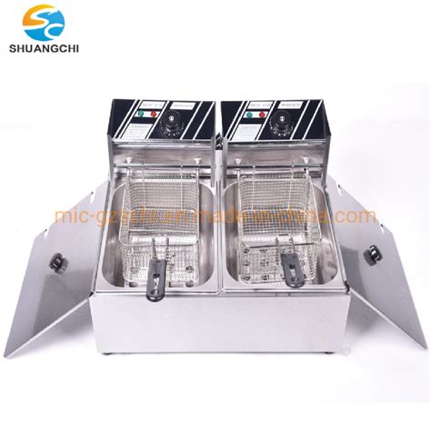 Commercial Double Tank Electric Deep Fryer And Pressure Fryer For Sales