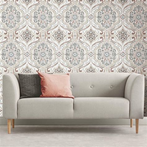 Roommates Bohemian Damask Peel And Stick Wallpaper In 2022 Decorating
