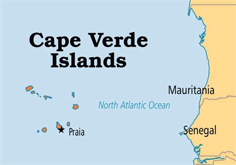 Map Showing Cape Verde Islands Map Of Map Showing Cape Verde Islands