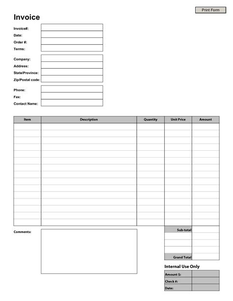 Invoice Template Pdf Free From Invoice Simple Download Free Printable