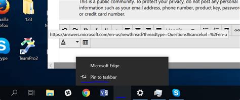 Microsoft Edge Taskbar Bug Windows 10 Microsoft Community