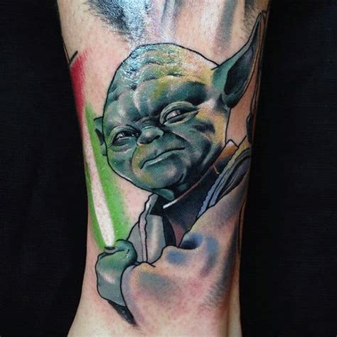 60 Yoda Tattoo Designs For Men Jedi Master Ink Ideas