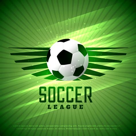 Soccer League Flyer Design Sports Background Download Free Vector Art