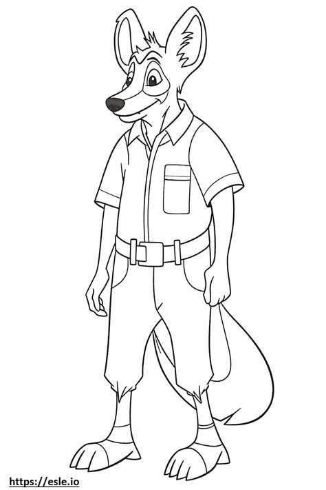 Bandicoot Full Body Coloring Page
