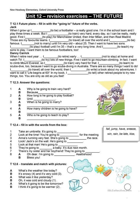 Future Plans English Esl Worksheets For Distance Learning And