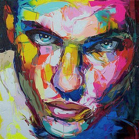 Impasto Figure Knife Painting Abstract Man Face Wall Art