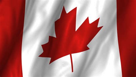 Canada Flag Seamless Looping Animation 4k High Definition Video Stock