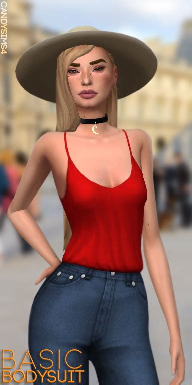 Candy Sims 4 Basic Bodysuit Sims 4 Downloads