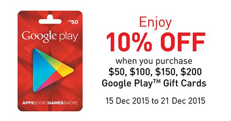 Surprise bundle 3 and (3) gift cards $50 and up: Enjoy 10% off Google Play Gift Cards at selected Cheers ...