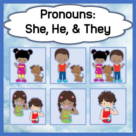 Pronouns She He And They Expressive Language Activities Pronouns Cards Expressive Language