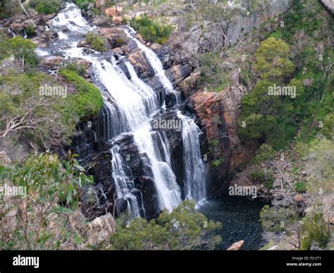 The Mackenzie Falls A Waterfall In The Grampians National Park Stock