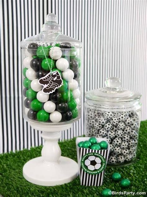Keep track of your rsvps, and text your invitations to your guests. Soccer candy buffet | Soccer theme parties, Soccer party ...