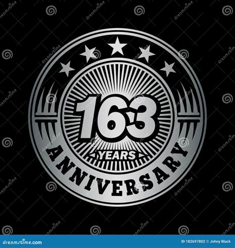 163 Years Anniversary Celebration 163rd Anniversary Logo Design