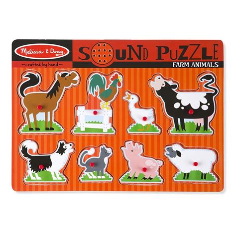 Sealed melissa & doug tropical parrot puzzle. Farm Animals Sound Puzzle - LCI726 | Melissa & Doug ...