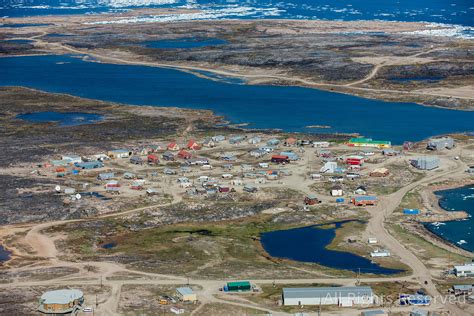 Overflightstock Arctic Village Of Chesterfield Inlet Nunavut Canada