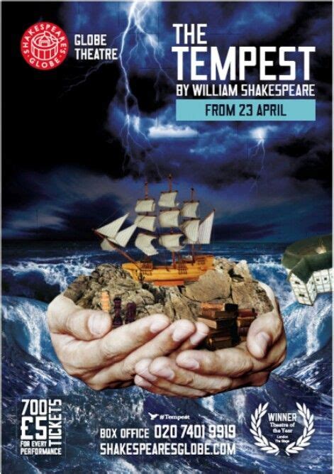 The Tempest 2013 Poster Tempest Globe Theater The Tempest Shakespeare