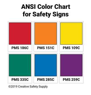 Ansi Safety Colors With Color Chart Creative Safety Supply