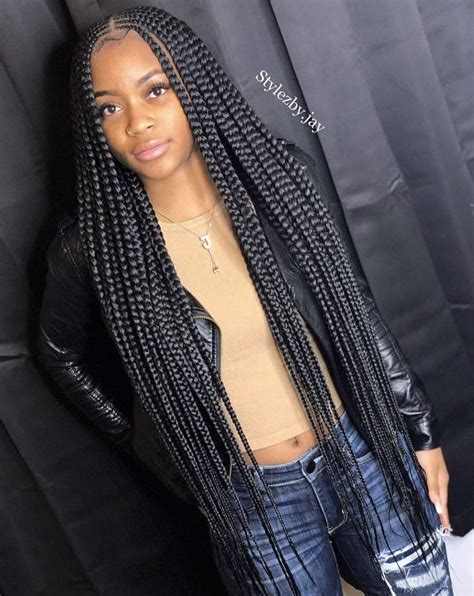 30 Jumbo Tribal Braids Middle Part Fashion Style