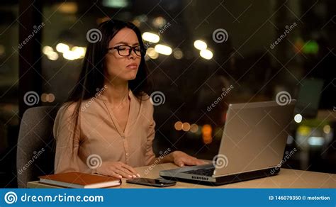 Depressed Office Worker With Closed Eyes Laptop Failed Project