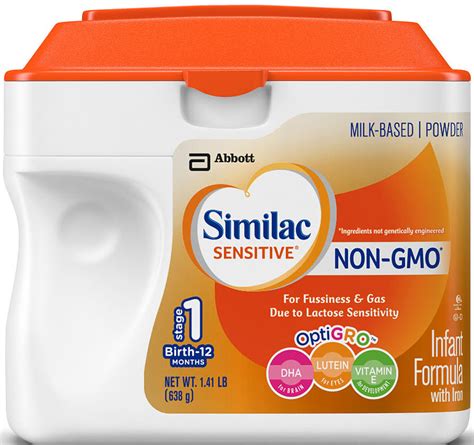 Similac Sensitive Non Gmo Infant Powder Formula With Iron 141 Lb