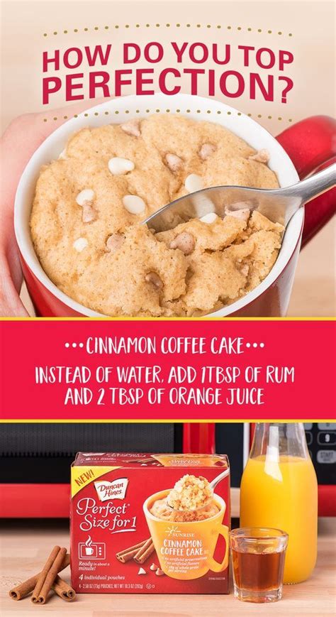 I recommend you try it, even if. Cheers! Add shots of rum and orange juice to your Perfect Size for 1 Cinnamon Coffee Cake for a ...