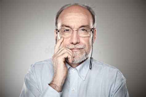 Portrait Of Old Man Taking Glasses Stock Image Image Of Person Model