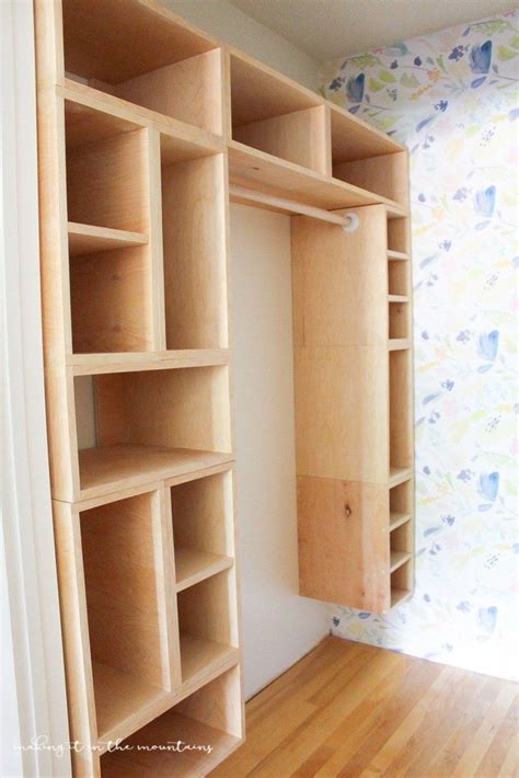 Small space diy closet organizer. Easy and affordable diy wood closet shelves ideas 19 | Diy ...