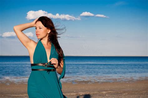 Young Woman At The Beach Stock Photo Image Of Climate 29220866