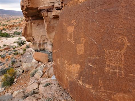 Group Of Petroglyphs Hidden Valley Trail Moab Utah