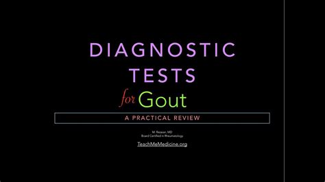 Other causes for acute co. Diagnostic Tests for Gout: A Practical Review - YouTube