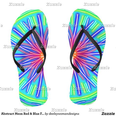 abstract neon red and blue flower flip flops neon sandals flip flop sandals flip flops flipping