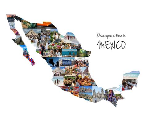 Mapa De Viaje Personalizado México Mapa Foto Collage Regalo Etsy