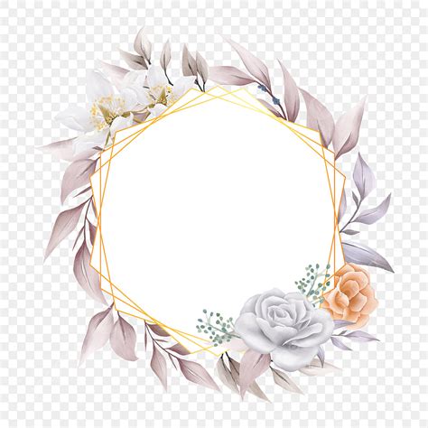 Gambar Bingkai Bunga Yang Elegan Untuk Komposisi Pernikahan Clipart