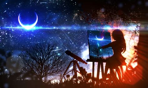 Get Midnight Sky Anime Night Sky Wallpaper Images Narizu
